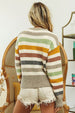 Taupe Striped Sweater