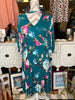 Curvy Bishop Sleeve Floral Printed Dress