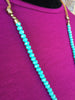 Turquoise Beaded Y Necklace with Arrowhead