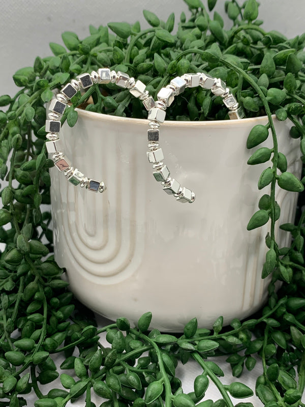 Square Bead Hoops