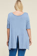Clothesline Slit Back Top - Blush Boutique Bremen