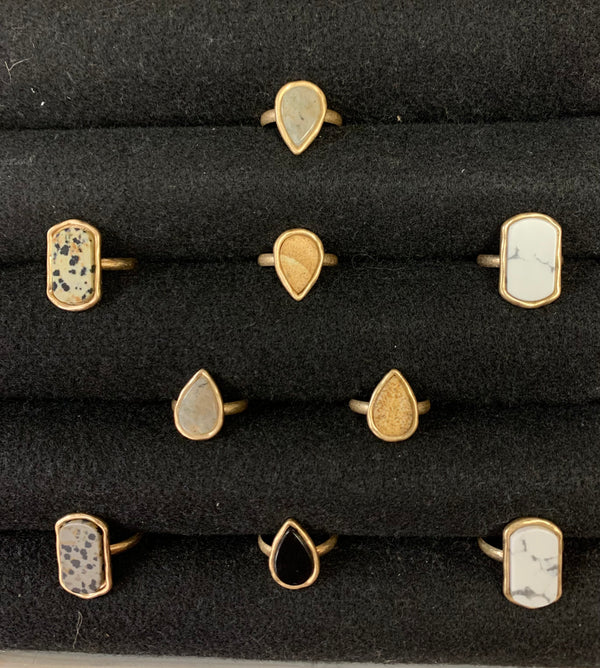 Adjustable Stone Ring Collection